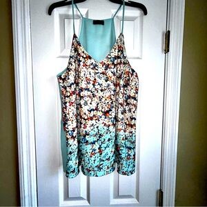 Papermoon Floral Camisole - Aqua and Multicolor Stitchfix